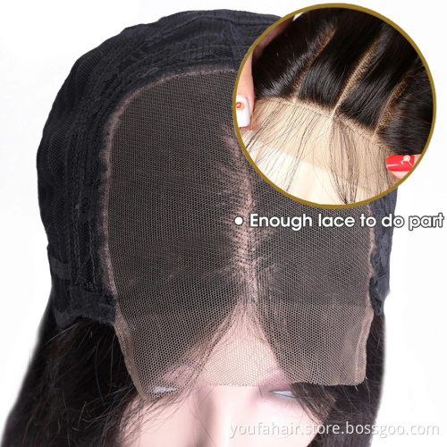 New Arrival Human Hair Wig Straight Wave 4x4 Lace Closure 100% Unprocessed Raw Brazilian Virgin Cuticle Aligned Human Hair Wig